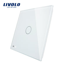 Load image into Gallery viewer, Livolo Luxury White Pearl Crystal Glass, EU standard, Single Glass Panel For 1 Gang Wall Touch Switch,VL-C7-C1-11 (4 Colors)