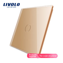 Load image into Gallery viewer, Livolo Luxury White Pearl Crystal Glass, EU standard, Single Glass Panel For 1 Gang Wall Touch Switch,VL-C7-C1-11 (4 Colors)