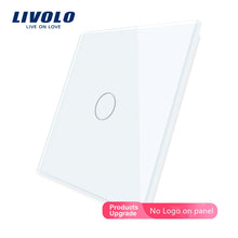 Load image into Gallery viewer, Livolo Luxury White Pearl Crystal Glass, EU standard, Single Glass Panel For 1 Gang Wall Touch Switch,VL-C7-C1-11 (4 Colors)