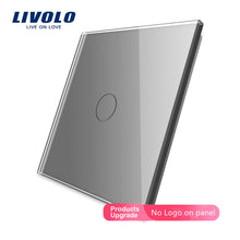 Load image into Gallery viewer, Livolo Luxury White Pearl Crystal Glass, EU standard, Single Glass Panel For 1 Gang Wall Touch Switch,VL-C7-C1-11 (4 Colors)