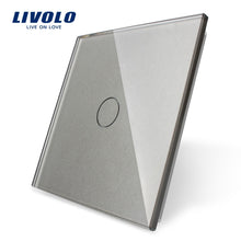Load image into Gallery viewer, Livolo Luxury White Pearl Crystal Glass, EU standard, Single Glass Panel For 1 Gang  Wall Touch Switch,VL-C7-C1-11 (4 Colors)
